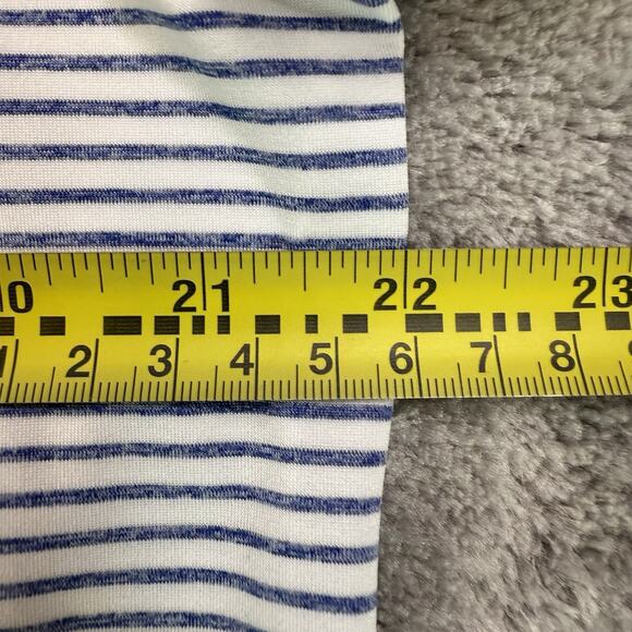 Vineyard Vines Polo Shirt Men’s M Gray Blue Stripe On-The-Go Sankaty Performance - Picture 7 of 11